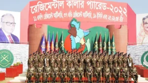 সেনাবাহিনীর ৬টি ইউনিটের রেজিমেন্টাল কালার প্রদান 